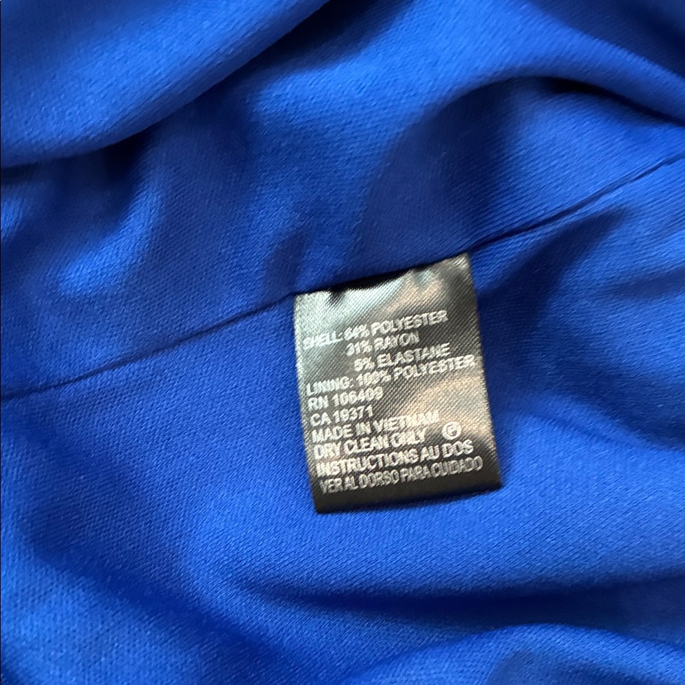 Tahari ASL Royal Blue Sheath Short Sleeve Dress - Picture 3 of 6
